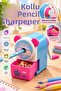 Pencil Sharpener with Sleeve – Pencil Sharpener with Container, Pencil Opener with Flip Sleeve - Blue - 4