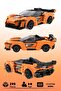 Blaze Orange Race Car with 295 Pieces Blocks 2.4Ghz Remote Control - Bluetooth Controlled Via Mobile App Bpa-Free Quality Abs Plastic Technical Building Blocks Toy Set - 2