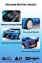 Blue Race Car with 325 Blocks 2.4Ghz Remote Control - Bluetooth Controlled Via Mobile App Bpa-Free Quality Abs Plastic Technical Building Blocks Toy Set - 4
