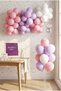 Butterfly Themed Birthday Decoration Deluxe Set Purple Felt Letter Board with Stand Pump Balloon with Chain 7 Transparent Balloons with Stand
