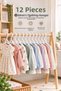 12 Pieces of Children's Clothes Hangers - Baby Clothes Hangers - Children's Room Organizer Hangers - White 12 Pieces