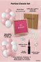 Wheat Felt Decoration Classic Set Girl's Pink Felt Letter Board with Stand and Pump Balloon Chain - 2