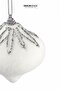 Christmas Tree Ball Silver Patterned 2-Piece White 10 cm - 2
