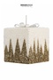 Christmas Ornament Gift Box Zigzag Patterned Champagne 20 cm
