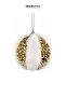 Christmas Tree Ball Feathered 2-Piece Gold White 12 cm - 2