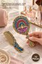 10 Pieces Peacock Mirror and Comb Set – Small Size, Peacock Patterned Mirror-Comb, Peacock Mirror and Comb Set