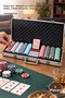 4 Piece Poker Set – Lockable Poker Game with Metal Case 500 Chips 2 Playing Cards Chip Set Poker Game