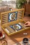 1 Piece Hatem Backgammon – Special Design Backgammon Board 48*48 Cm, Suitable for Playing at Home and with Friends Backgammon Board
