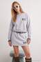 Kar Melanj Oversize/Wide Fit Slogan Printed Skirted Thick Knitted Bottom - Top Set Twoaw27Au00143 - 2