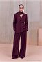 Trendyol Studio Şallı Mürdüm Blazer Ceket TWOAW27BC00051 - 3