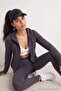 Dark Anthracite Brushed Scuba Knitted Sports Jacket Thmaw26Sk00000