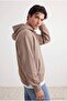 Vizon Oversize/Geniş Kesim Fermuarlı Kapüşonlu İçi Polarlı Basic Sweatshirt TMNAW25SW00050 - 4