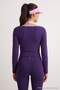 Purple Brushed Scuba Crop Blouse Thmaw27Bz00006 - 3