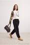 Black Barrel Molded Knitted Sweatpants with Side Stitching Detail Twoaw27Ea00028