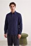 Navy Blue Modal Look Regular Fit Men's Shirt Tmnaw27Go00023 - 4