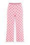 Pembe Puantiyeli Fırçalı Kışlık Pointel/Fitilli Örme Pijama Altı THMAW27PJ00005