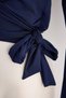 Navy Blue Micro Tied Double Breasted Crop Knitted Sports Blouse/Bolero Thmss26Bz00002 - 2
