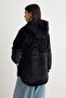 Burgundy Regular Fit Double-Sided Hooded Plush Quilted Inflatable Coat Twoaw24Mo00018 - 7
