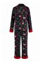 Black Christmas and Ribbon Patterned Fleece Knitted Pajama Set Thmaw27Pt00213 - 5