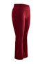 Burgundy High Waist Flare Plus Size Leggings Tbbaw27Bv00011 - 8