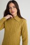 Oil Green More Sustainable Hair Weave Detailed Polo Collar Knitwear Sweater Twoaw27Kz00246 - 2