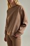 Camel Kolları İşlemeli Reglan Kol Örme Sweatshirt TWOAW27SW00192 - 2