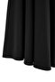 Black Flounced Poplin Maxi Long Skirt Tctaw27Ee00010 - 2