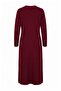 Burgundy Unlined Plain Knitwear Hijab Dress Tctaw26Eb00009 - 4