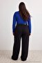 Mavi Sandy Shirred Detailed Long Sleeve Knitted Plus Size Blouse Tbbaw26Af00104 - 4