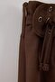 Dark Brown Eyelet Belted Mini Skirt Twoaw27Et00026 - 7