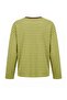 Yeşil Düğme Detaylı Çizgili Oversize Geniş Kalıp Uzun Kollu Örme T-Shirt TWOAW27TS00099 - 8