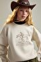 Taş At Nakışlı Kalın İçi Polarlı Oversize/Geniş Kesim Örme Sweatshirt TWOAW27SW00188 - 2