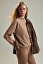 Camel Kolları İşlemeli Reglan Kol Örme Sweatshirt TWOAW27SW00192