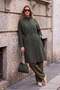 Wardrobe Essentials Haki Dik Yaka Çantalı Oversize Trençkot TWOAW27TR00037