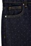 Dark Blue Polka Dot Folded Hem Regular Waist Wide Leg Jeans Twoaw27Je00022 - 9