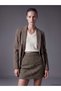 Quality Pieces from Çelebi Store: Mini Tweed Skirt with Zipper at Waist - 2