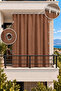 Balcony Curtain Enxboy Optional Eyelet Balcony Tarpaulin Plain Brown Ty901 - 7