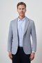 Men's Indigo Knitted Slim Fit Mono Collar Jacket - 4