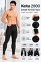 Kota Men's Thermal Underwear Winter Long Black Tights - 4