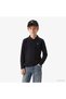 Solid Pique Çocuk Siyah Polo