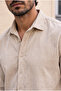 Corduroy Men's Velvet Shirt - Ecru - 5