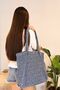 Patterned Washed Denim Women's Bag, Large Capacity, Patterned Hand and Shoulder Tote Bag Shopper