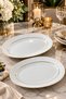 Luxeglaze Oval Kayık Serving Plate Gold Gilded 25 cm - 2