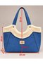 Denim Plush Detailed Shopper Bag - 2