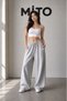 Women's Black-Grey High-Waisted Jogger Sweatpants - 5