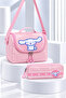 Character Patterned Pink Color Foil Girls' Primary School Backpack with Nutrition and Pen Holders - 6