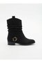 Canty premium black suede cowboy boots with gusseted heel - 3
