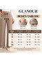 Gray Belted Palazzo Trousers Original Cut - 2