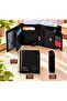 West Polo Genuine Leather Men's Wallet & Card Holder Belt Set - 3