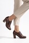 Genuine leather women's daily classic heeled shoe dc2637 - 4